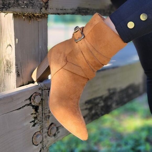 Women's Wrapped Around Strappy Chunky Booties - Picture 7 of 8